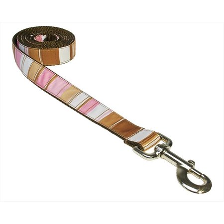 FLYFREE STRIPE-BROWN-MULTI4-L 6 ft. Stripe Dog LeashBrown Large FL504101